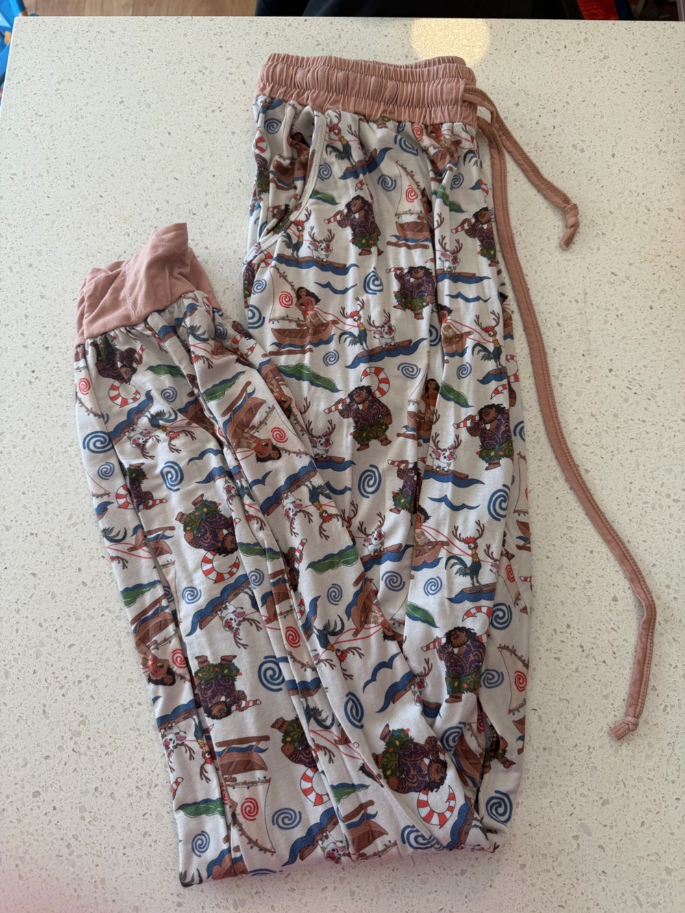 Women's Bamboo Moana Christmas Drawstring Joggers